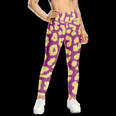 Ljetne ženske ležerne hlače s uzorkom leoparda High Street tajice Harajuku hlače Y2k Tajice za teretanu Modne pantalone