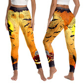 Nadanbao Leggings de vară noi pentru femei, sexy, cu model de stil întunecat, imprimat 3D, cu talie înaltă, carnaval de Halloween, cu împingere în sus.