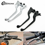 Motorkerékpár fék kuplung kézi karok fekete króm Harley Touring Road Kinghez 1996-2007 Sportster 1996-2003 Softail FatBoy