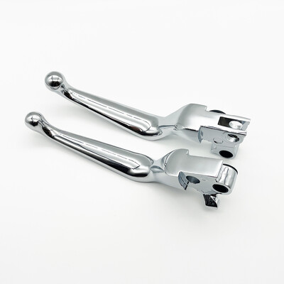 Motorkerékpár fék kuplung kézi karok fekete króm Harley Touring Road Kinghez 1996-2007 Sportster 1996-2003 Softail FatBoy