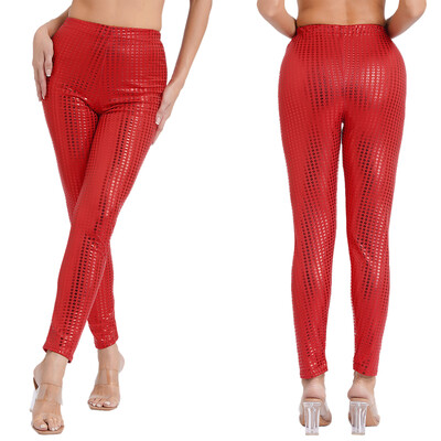 Pantaloni strânși creion Pantaloni pentru petrecere Festival de muzică Raves Jazz Street Pole Dance Leggings Costum de spectacol