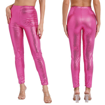 Pantaloni strânși creion Pantaloni pentru petrecere Festival de muzică Raves Jazz Street Pole Dance Leggings Costum de spectacol