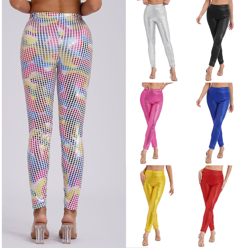 Pantaloni strânși creion Pantaloni pentru petrecere Festival de muzică Raves Jazz Street Pole Dance Leggings Costum de spectacol