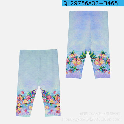 Ljetne tajice s flora printom Ženska ulična odjeća Ženske hlače Seksi hlače za jogu Y2k hlače Push up tajice za fitness Elastične kapri hlače