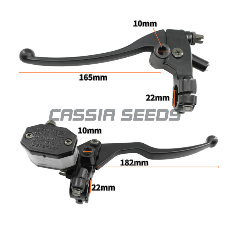 GN125 motocikla universāls melns sajūga sviras bremžu galvenais cilindrs motocikla hidrauliskās bremzes galvenā cilindra rokturis