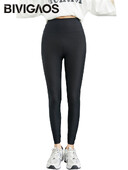 BIVIGAOS jauni vasaras plānas ledus zīda režģa tekstūras legingi ar augstu vidukli Sieviešu slaidi, cieši pieguļoši elastīgi ikdienas sporta legingi