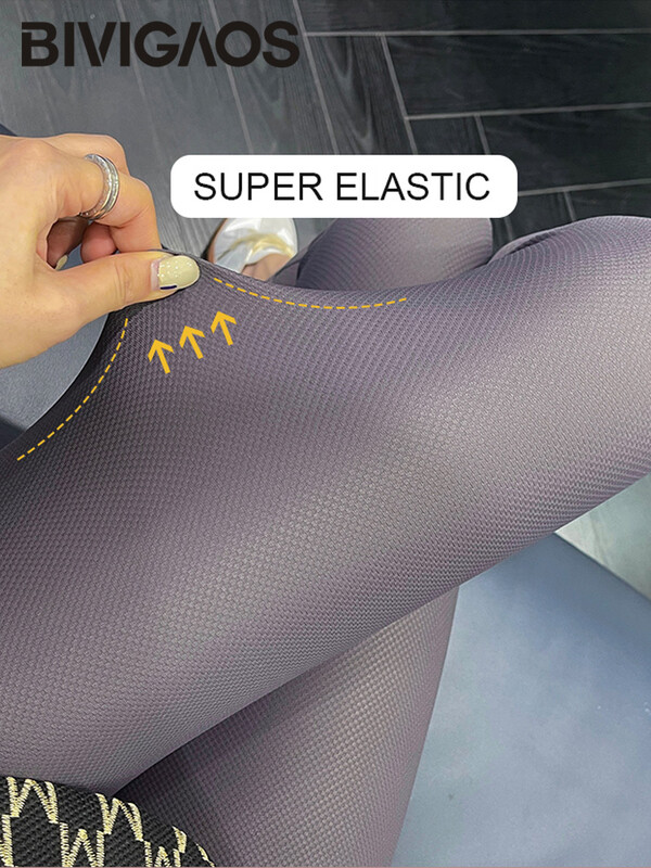 BIVIGAOS jauni vasaras plānas ledus zīda režģa tekstūras legingi ar augstu vidukli Sieviešu slaidi, cieši pieguļoši elastīgi ikdienas sporta legingi