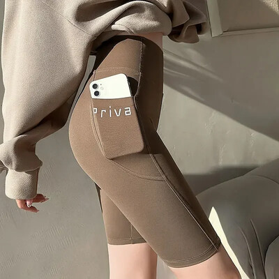 Ljetne ženske Shark kratke hlače s džepom Visoki struk Tanke kratke hlače za vanjske aktivnosti Jogging Hodanje Push Up Butt Joga kratke hlače za teretanu