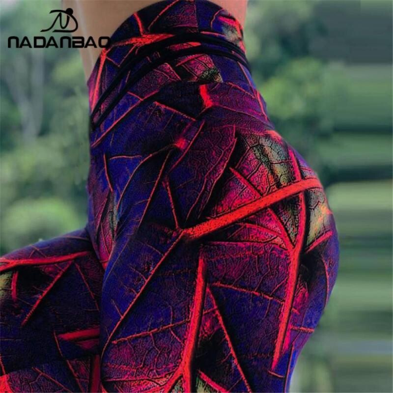 NADANBAO 2024 Ljetne sportske tajice Ženske hlače s printom zelenih krila visokog struka Hlače za vježbanje na otvorenom Donji dio za trčanje