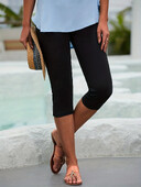 Ženske ljetne jednobojne kapri hlače od čipke, uske tajice, ležerne, udobne, modne kapri hlače visokog struka za žene