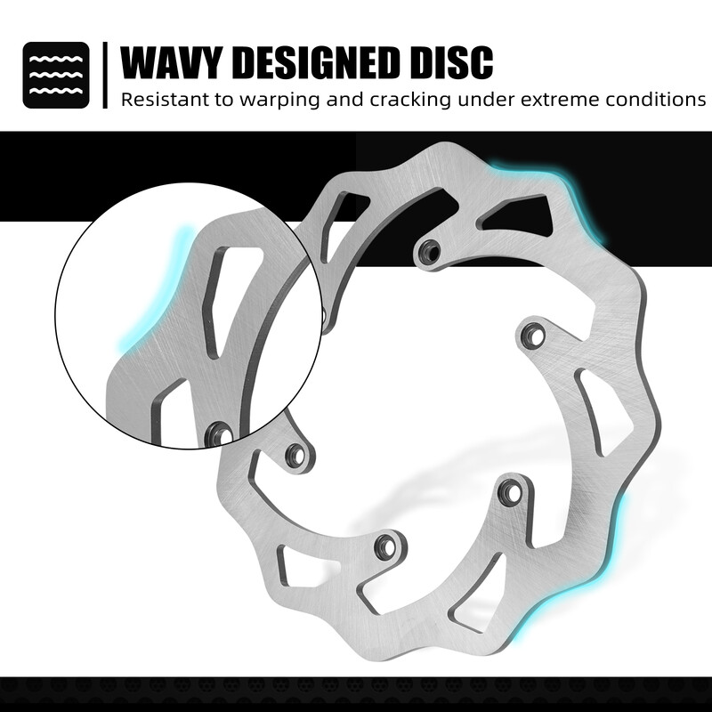 Disc frana spate 220mm pentru KTM TPi EXC 300 EXC-F SX 125 250 SXF 450 1994-2022 Husqvarna TE 300 2014-2022 GasGas EC 300 2021-2022