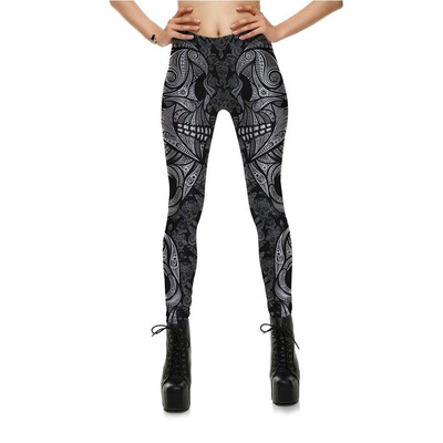 [Tu esi mans noslēpums] Izpārdošanas maska Peislija Mandala Galvaskausa legingi sievietēm Leggins Digitālā apdruka Seksīgas, fantastiskas potīšu bikses