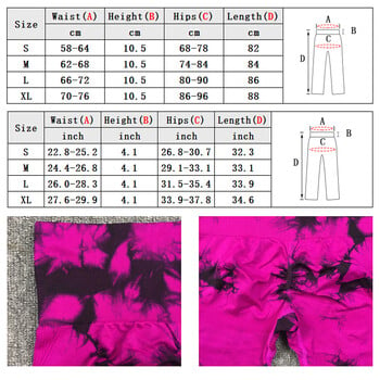 Безшевни Tie Dye Scrunch Йога клинове за жени Висока талия Push Up Gym Чорапогащник Tummy Control Workout Спортни фитнес панталони Дамски