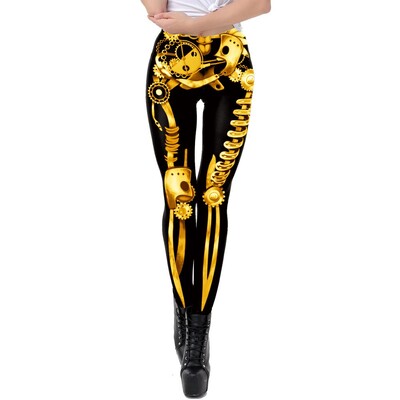 VIP MOOD Täiskasvanutele Steampunk Skelett Retuusid Seiklus Halloween Peopüksid Suvised Naised Seksikad kitsad püksid Tänavarõivad alt