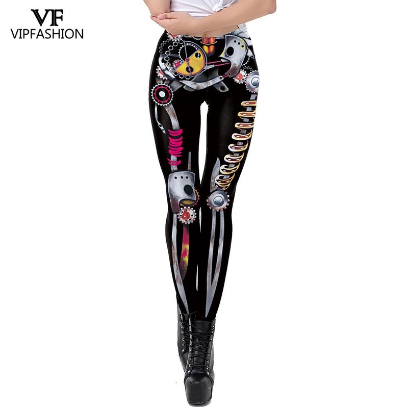 VIP DIVAT Felnőtt Steampunk Csontváz Leggings Kaland Halloween Party Nadrág Nyári Női Szexi szűk nadrág Utcai viselet Alsó