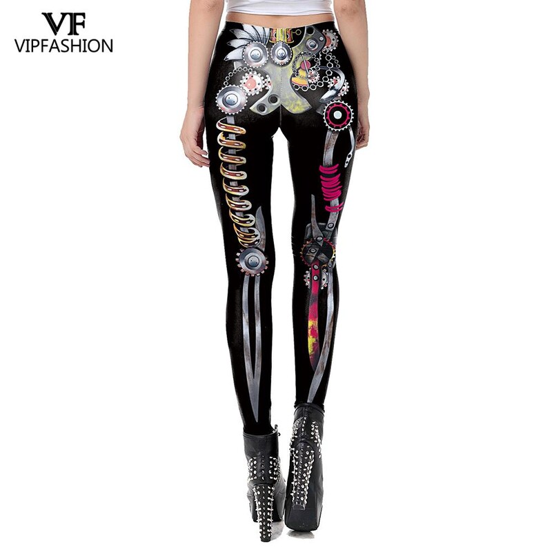 VIP DIVAT Felnőtt Steampunk Csontváz Leggings Kaland Halloween Party Nadrág Nyári Női Szexi szűk nadrág Utcai viselet Alsó