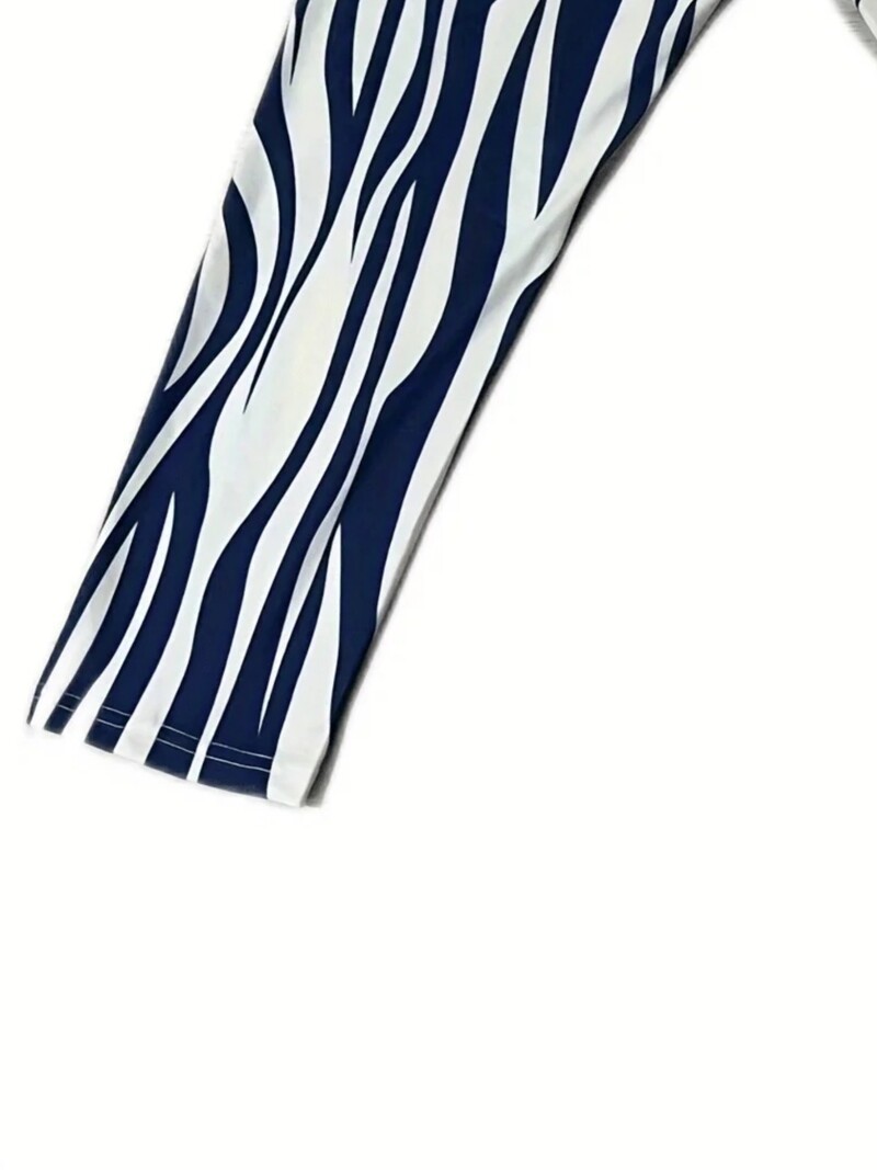 Ženske ljetne uske kratke hlače za plažu na zebraste pruge, praznični stil, uske rastezljive kapri ležerne udobne hlače