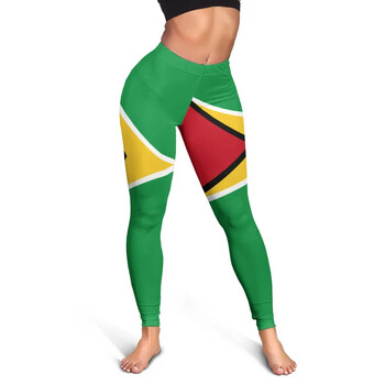 2023 New Guyana Flag παντελόνι γιόγκα 3DPrint Harajuku Sportswear Γυναικεία σέξι καλσόν Σετ γυμναστικής γιόγκα