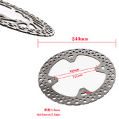 Αξεσουάρ μοτοσικλέτας Χάλυβας 240mm Ρότορας πίσω δίσκου φρένων για HONDA CR125 CR250 2002-2008 CRF250 CRF450 2002-2017 BSE KAYO T6 K6R