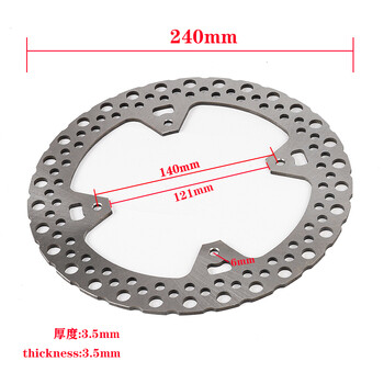 Αξεσουάρ μοτοσικλέτας Χάλυβας 240mm Ρότορας πίσω δίσκου φρένων για HONDA CR125 CR250 2002-2008 CRF250 CRF450 2002-2017 BSE KAYO T6 K6R