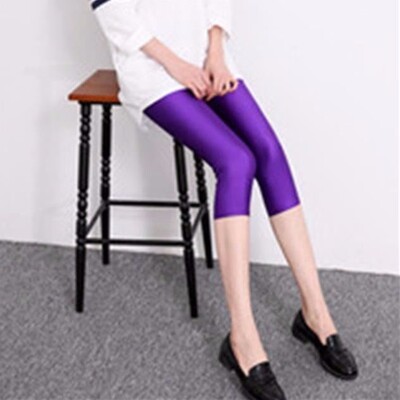 pantaloni capri de vară ocazional solid pentru femei, culoarea bomboanei, leggings, pantaloni strânși, scurti, slim