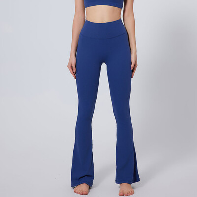 Ādai draudzīgs audums Modes, elpojošas, platas kājas ar augstu vidukli, vaļīgas jogas bikses sievietēm