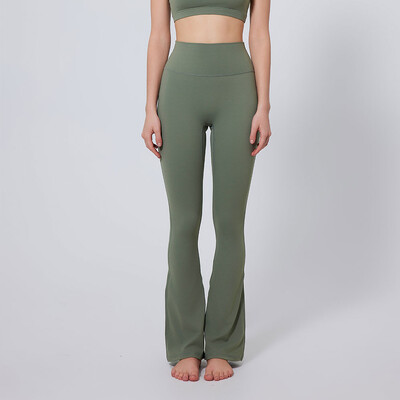 Ādai draudzīgs audums Modes, elpojošas, platas kājas ar augstu vidukli, vaļīgas jogas bikses sievietēm