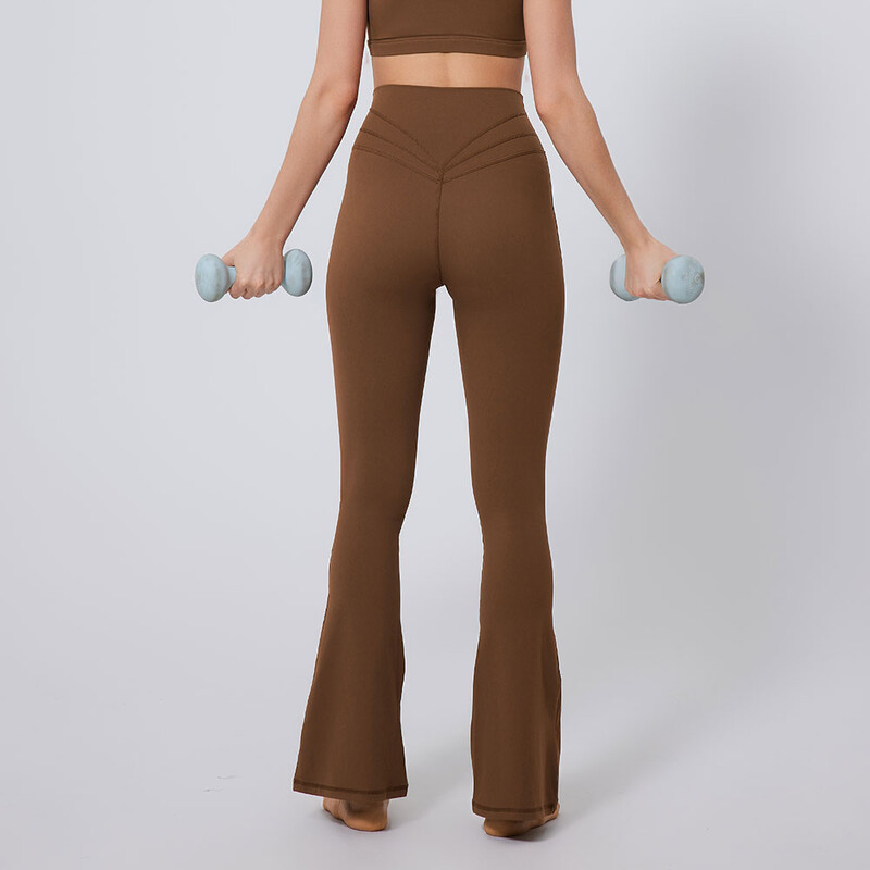 Ādai draudzīgs audums Modes, elpojošas, platas kājas ar augstu vidukli, vaļīgas jogas bikses sievietēm