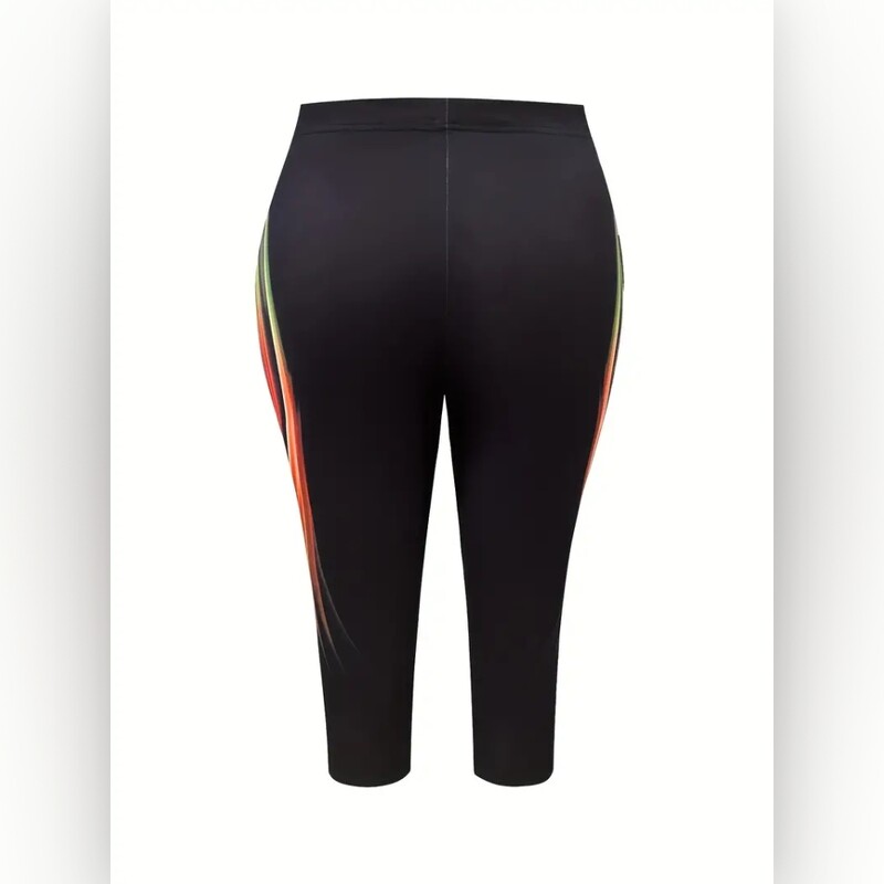 Ģeometriska telpa ar vieglu apdruku elastīga elastīga jostasvieta pieguļošas ikdienas legingi slaidas apgrieztas bikses sievietēm