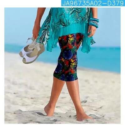 Ljetne retro hlače s cvjetnim printom Ulična odjeća Ženske Y2k hlače Hlače za plažu Ženske tajice Ležerne hlače za fitness Kapri odjeća