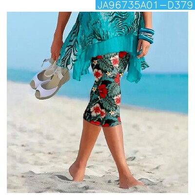 Ljetne retro hlače s cvjetnim printom Ulična odjeća Ženske Y2k hlače Hlače za plažu Ženske tajice Ležerne hlače za fitness Kapri odjeća