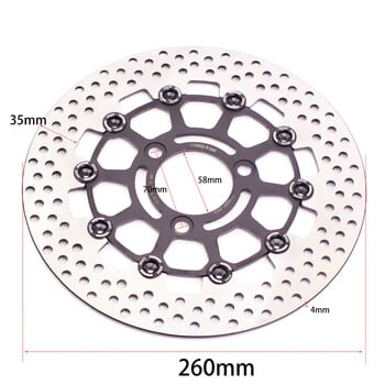 Universal Μοτοσικλέτα CNC Αλουμίνιο 3 οπών 260 *70mm Δίσκος φρένου πλωτού δίσκου για μοτοσικλέτα Yamaha BWS WISP