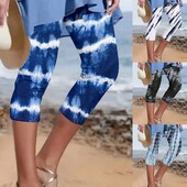 3/4 legingi sievietēm ar augstu jostasvietu Legingi sievietēm ikdienišķas sporta zeķubikses Jogas treniņam Apgriezti legingi ar augstu jostasvietu