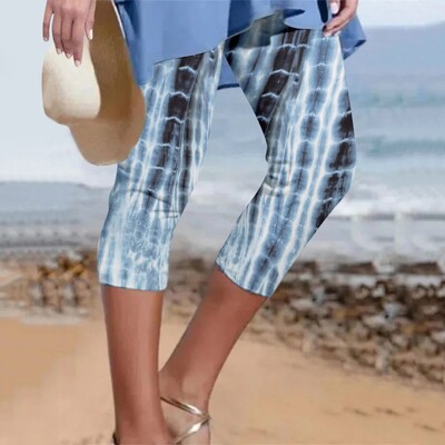 3/4 legingi sievietēm ar augstu jostasvietu Legingi sievietēm ikdienišķas sporta zeķubikses Jogas treniņam Apgriezti legingi ar augstu jostasvietu