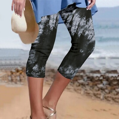 3/4 legingi sievietēm ar augstu jostasvietu Legingi sievietēm ikdienišķas sporta zeķubikses Jogas treniņam Apgriezti legingi ar augstu jostasvietu