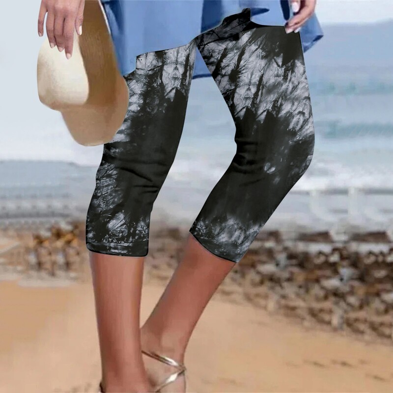 3/4 legingi sievietēm ar augstu jostasvietu Legingi sievietēm ikdienišķas sporta zeķubikses Jogas treniņam Apgriezti legingi ar augstu jostasvietu