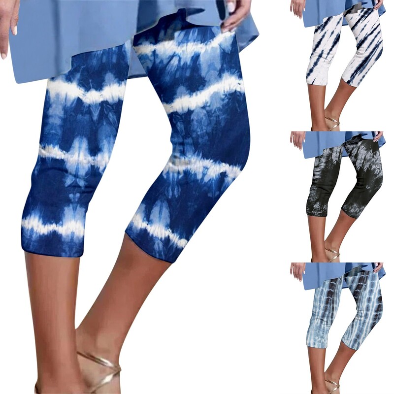 3/4 legingi sievietēm ar augstu jostasvietu Legingi sievietēm ikdienišķas sporta zeķubikses Jogas treniņam Apgriezti legingi ar augstu jostasvietu