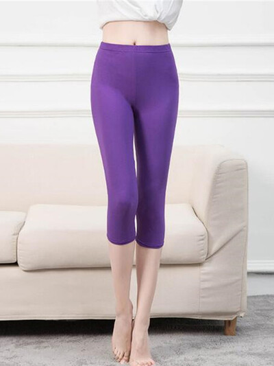 CUHAKCI Summer Sieviešu legingi Īsas Bikses Vienkrāsainas Melnas Pelēkas Zaļas Bikses Candy Krāsa Fitness Leggins Augsta Elastība Ikdienišķs