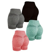 Sieviešu jogas šorti ar augstu vidukli, paceļams dibens, fitnesa trenažieru zāle, skriešana, seksīga persiku sēžamvieta, treniņš Fitness Sieviešu īsās bikses, sporta apģērbs