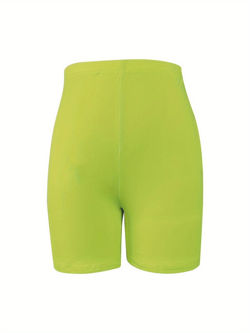 Sieviešu vienkrāsu šorti ar augstu vidukli paceļami — bezšuvju šauri piemērots jogas skriešanai un sportam