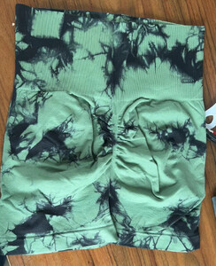 Tie Krāsa sieviešu šorti Bezšuvju stulpiņi ar augstu vidukli Augsti elastīgi seksīgi gurnus paceļoši jogas šorti pastaigu riteņbraukšanas sporta legingi