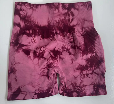 Tie Krāsa sieviešu šorti Bezšuvju stulpiņi ar augstu vidukli Augsti elastīgi seksīgi gurnus paceļoši jogas šorti pastaigu riteņbraukšanas sporta legingi