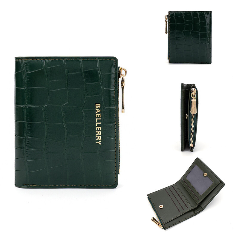 Baellerry jauns sieviešu maciņš, pārrobežu akmens raksta monētu maciņš ar divkāršu rāvējslēdzēju, sieviešu maciņš