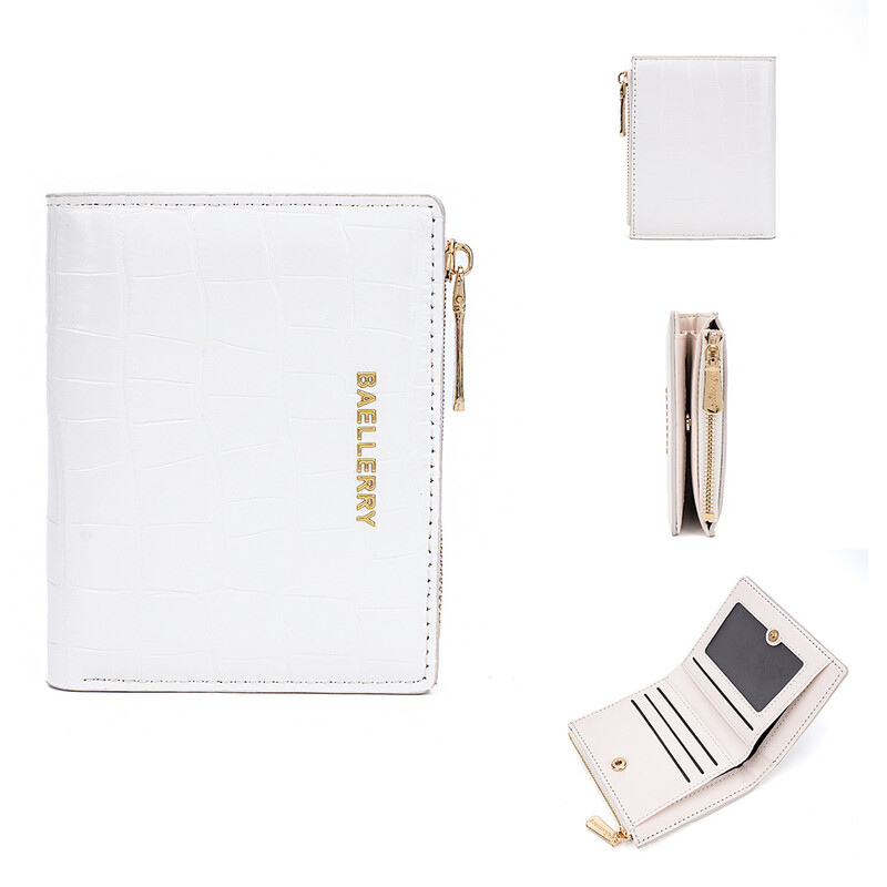 Baellerry jauns sieviešu maciņš, pārrobežu akmens raksta monētu maciņš ar divkāršu rāvējslēdzēju, sieviešu maciņš