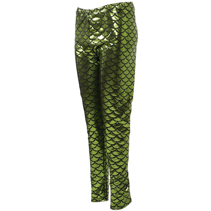 Fish Scale Säärised Spordipüksid Läikivad sukkpüksid Vöökoha keskosa Trendikad peoriided Naiste ujumisdressid