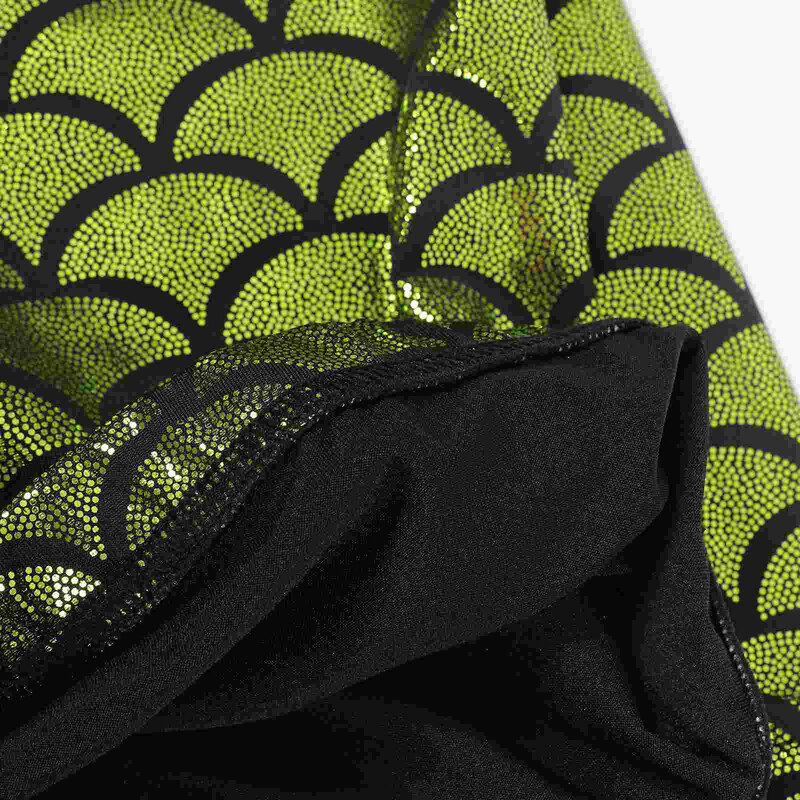 Fish Scale Säärised Spordipüksid Läikivad sukkpüksid Vöökoha keskosa Trendikad peoriided Naiste ujumisdressid