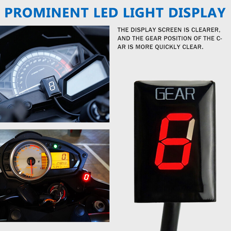 Paredzēts Kawasaki ER6N ER-6F Z1000SX Z1000 Z800 Z750 Z650 Versys 650 1000 VULCAN S Ninja 300 400 motocikla pārnesumu displeja indikatoram