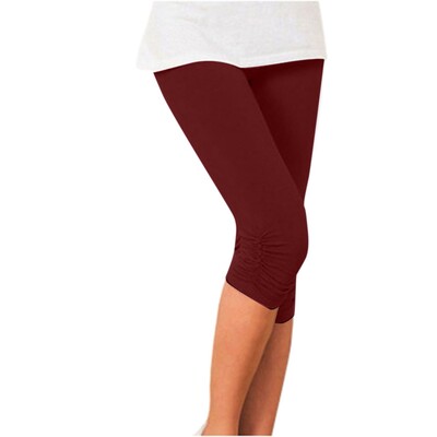 2024, leggings subțiri de vară pentru femei, pantaloni capris elastici de culoare bomboană, sport, pantaloni de yoga, crop pentru femei
