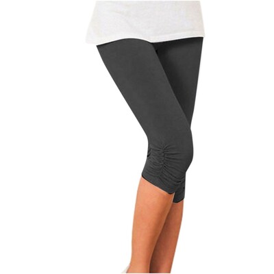 2024, leggings subțiri de vară pentru femei, pantaloni capris elastici de culoare bomboană, sport, pantaloni de yoga, crop pentru femei