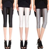 ženski ljetni kapri hlače do koljena ženski modni jednobojni crno sivi uski olovka kratke hlače jarko sjajne kratke hlače kapri